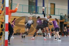 Bezirksoberliga Frauen- Saison 2026/27 - HC Donau/Paar- SpVgg Altenerding - Müller Katharina weiss HC Donau/Paar  - Alston Nikayla lila Altenerding links - Obermair Hanna TW Altenerding - Foto: Meyer Jürgen