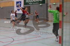 Handball - Frauen - Saison 2024/25 - HC Donau/Paar - HC Sulzb.Rosenb. - Franziska Neumeier rot HC Donau - Annika Senger Torwart Sulzbach - Foto: Meyer Jürgen