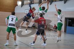 Handball - Bezirksliga - Saison 2026/27 - HC Donau/Paar - TSV Gaimersheim - Schieder Aaron rot HC Donau/Paar - Hirschberger Niklas grün Gaimersheim -  Foto: Meyer Jürgen