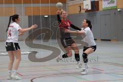 Handball - Frauen - Saison 2024/25 - HC Donau/Paar - HC Sulzb.Rosenb. - Melanie Habold rot HC Donau - Anna Last #19 Sulzbach - Paula Eckert weiss #14 Sulzbach - Foto: Meyer Jürgen