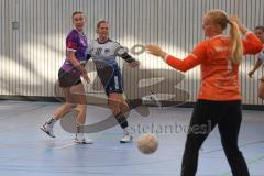 Bezirksoberliga Frauen- Saison 2026/27 - HC Donau/Paar- SpVgg Altenerding - Habold Melanie weiss HC Donau/Paar - Lößl Sophie lila Altenerding  - ObermairHanna TW Altenerding - Foto: Meyer Jürgen