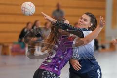 Bezirksoberliga Frauen- Saison 2026/27 - HC Donau/Paar- SpVgg Altenerding - Müller Katharina weiss HC Donau/Paar - Kübelsbeck Julia lila Altenerding - Foto: Meyer Jürgen