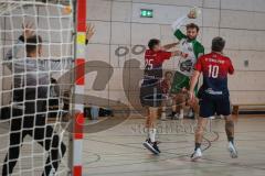 Handball - Bezirksliga - Saison 2026/27 - HC Donau/Paar - TSV Gaimersheim - Schweiger Tim grün Gaimersheim Van der Meulen rot HC Donau/Paar - Bleicher Michael TW HC Donau/Paar - XXXXX -  Foto: Meyer Jürgen