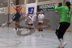 Handball - Frauen - Saison 2024/25 - HC Donau/Paar - HC Sulzb.Rosenb. - Franziska Neumeier rot HC Donau - Annika Senger Torwart Sulzbach - Foto: Meyer Jürgen