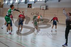 Handball - Bezirksliga - Saison 2026/27 - HC Donau/Paar - TSV Gaimersheim - Baseler Florian grün Gaimersheim - Bleicher Michael TW HC Donau/Paar  -  Foto: Meyer Jürgen