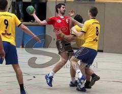 Handball Herren - MTV Ingolstadt - MTV Pfaffenhofen - mitte Oriol Mas wird massiv gestoppt