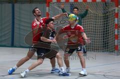 Handball Herren BOL - MTV Ingolstadt - TSV Indersdorf - links Orial Mas und rechts Gerd Knuff in der Verteidigung