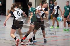 Handball Damen - HG Ingolstadt - SV Laim - rechts Franziska Benick wird gestoppt