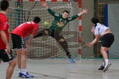 Handball - MTV Ingolstadt - SC Freising - keine Chance für Torwart Denis Weiland