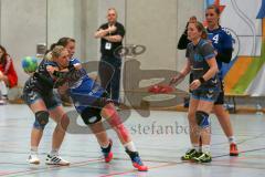 Handball Damen Landesliga Bayern - HG Ingolstadt - ESV Neuaubing - Lisa Günther wird unsanft gebremst