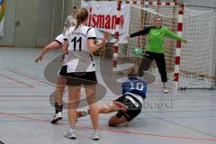 Handball Damen - HG Ingolstadt/Frauen - TSV Schleißheim - Melanie Pöschmann #10 HG Ingolstadt - Theresa Bauer Torfrau Schleißheim - Foto: Jürgen Meyer