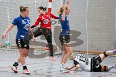 Handball Damen - Landesliga Nord - HG Ingolstadt - HC Sulzbach Rosenberg - Dominique Bittl #12 rot Torwart - Melanie Kopp #13 weis Sulzbach - Foto: Jürgen Meyer