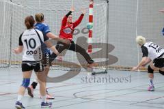 Handball Damen - Landesliga Nord - HG Ingolstadt - HC Sulzbach Rosenberg - Dominique Bittl #12 rot Torwart - Melanie Kopp #13 weis Sulzbach - Foto: Jürgen Meyer