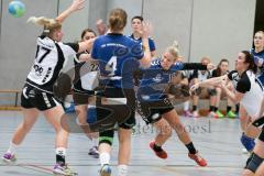 Handball Damen - Landesliga Nord - HG Ingolstadt - HC Sulzbach Rosenberg - Melanie Pöschmann #10 blau Ingolstadt - Lisa Wagner #17 weis Sulzbach - Foto: Jürgen Meyer