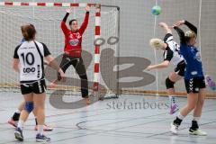 Handball Damen - Landesliga Nord - HG Ingolstadt - HC Sulzbach Rosenberg - Dominique Bittl #12 rot Torwart - Melanie Kopp #13 weis Sulzbach - Foto: Jürgen Meyer