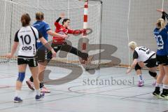 Handball Damen - Landesliga Nord - HG Ingolstadt - HC Sulzbach Rosenberg - Dominique Bittl #12 rot Torwart - Melanie Kopp #13 weis Sulzbach - Foto: Jürgen Meyer