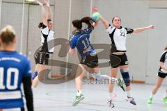 Handball Damen - Landesliga Nord - HG Ingolstadt - HC Sulzbach Rosenberg - Sarah Geier #11 blau Ingolstadt - Anna Schramm #22 weis Sulzbach -  Foto: Jürgen Meyer