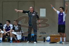 Herren Handball BOL - MTV Ingolstadt - TSV Mainburg - Laszlo Ferencz (Trainer) feuert sein Team an