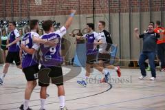 Herren Handball BOL - MTV Ingolstadt - TSV Mainburg - Spiel ist aus, Sieg für Ingolstadt, Jubel