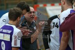 Herren Handball BOL - MTV Ingolstadt - TSV Mainburg - Laszlo Ferencz (Trainer) TimeBreak spricht zum Team