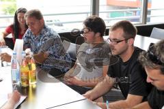 Inline-Hockey WM - Pressekonferenz - Nationalcoach Georg Schorsch Holzmann, Stephan Daschner und Thomas Greilinger