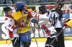 Inline Hockey-WM in Ingolstadt - Schweden - Kanada 6:4 - Schlägerei