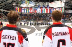 Inline Hockey WM 2012 Deutschland - Slowenien - Nationalhymne - Foto: Jürgen Meyer