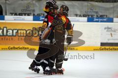 Inlinehockey WM Deutschland-USA-greilinger schiesst ein torFoto: Jürgen Meyer