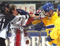 Inline Hockey-WM in Ingolstadt - Schweden - Kanada 6:4 - Schlägerei