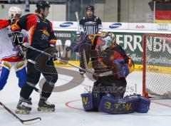 Inline Hockey-WM in Ingolstadt - Eröffnungsspiel - Deutschland gegen Slowenien 7:5 - Torwart Jochen Vollmer hatte viel zu tun