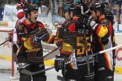 Inline WM - Finale - Deutschland - Kanada - Tor Jubel Felix Schütz mit Stephan Daschner