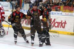 Inline WM - Finale - Deutschland - Kanada - Tor Jubel Felix Schütz mit Patrick Buzas