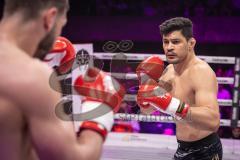 Gladiator Fightnight 2025 -  Festsaal Stadttheater Ingolstadt; WKU Weltmeisterschaft bis 81 kg: Joilton Lutterbach vs. Renato Ferrara. Sieger Lutterbach durch Abbruch