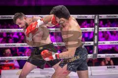 Gladiator Fightnight 2025 -  Festsaal Stadttheater Ingolstadt; WKU Weltmeisterschaft bis 81 kg: Joilton Lutterbach vs. Renato Ferrara. Sieger Lutterbach durch Abbruch
