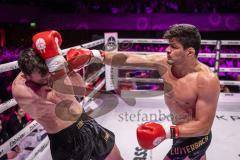 Gladiator Fightnight 2025 -  Festsaal Stadttheater Ingolstadt; WKU Weltmeisterschaft bis 81 kg: Joilton Lutterbach vs. Renato Ferrara. Sieger Lutterbach durch Abbruch