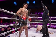 Gladiator Fightnight 2025 -  Festsaal Stadttheater Ingolstadt; WKU Weltmeisterschaft bis 81 kg: Joilton Lutterbach vs. Renato Ferrara. Sieger Lutterbach durch Abbruch