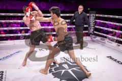 Gladiator Fightnight 2025 -  Festsaal Stadttheater Ingolstadt; WKU Weltmeisterschaft bis 81 kg: Joilton Lutterbach vs. Renato Ferrara. Sieger Lutterbach durch Abbruch