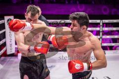 Gladiator Fightnight 2025 -  Festsaal Stadttheater Ingolstadt; WKU Weltmeisterschaft bis 81 kg: Joilton Lutterbach vs. Renato Ferrara. Sieger Lutterbach durch Abbruch