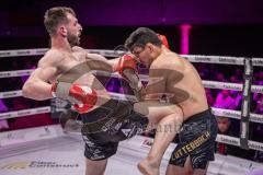 Gladiator Fightnight 2025 -  Festsaal Stadttheater Ingolstadt; WKU Weltmeisterschaft bis 81 kg: Joilton Lutterbach vs. Renato Ferrara. Sieger Lutterbach durch Abbruch