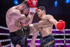 Gladiator Fightnight 2025 -  Festsaal Stadttheater Ingolstadt; WKU Weltmeisterschaft bis 81 kg: Joilton Lutterbach vs. Renato Ferrara. Sieger Lutterbach durch Abbruch