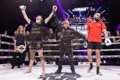 Gladiator Fight Night 6; Festsaal Ingolstadt; Deutsche Meisterschaft Mittelgewicht K1 WKU; Albijon Morina gegen Amin Farmi (mit Bart). Morina gewinnt nach Punkten