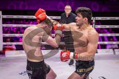 Gladiator Fightnight 2025 -  Festsaal Stadttheater Ingolstadt; WKU Weltmeisterschaft bis 81 kg: Joilton Lutterbach vs. Renato Ferrara. Sieger Lutterbach durch Abbruch