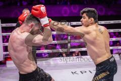 Gladiator Fightnight 2025 -  Festsaal Stadttheater Ingolstadt; WKU Weltmeisterschaft bis 81 kg: Joilton Lutterbach vs. Renato Ferrara. Sieger Lutterbach durch Abbruch