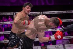 Gladiator Fightnight 2025 -  Festsaal Stadttheater Ingolstadt; WKU Weltmeisterschaft bis 81 kg: Joilton Lutterbach vs. Renato Ferrara. Sieger Lutterbach durch Abbruch