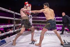 Gladiator Fightnight 2025 -  Festsaal Stadttheater Ingolstadt; WKU Weltmeisterschaft bis 81 kg: Joilton Lutterbach vs. Renato Ferrara. Sieger Lutterbach durch Abbruch
