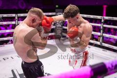 Gladiator Fightnight 2025 -  Festsaal Stadttheater Ingolstadt; WKU Profi-Europameistertitel bis 72,5 kg! Im Rampenlicht: Albijon Morina vs. Mateusz Janik. Sieger nach Punkten Albijon Morina
