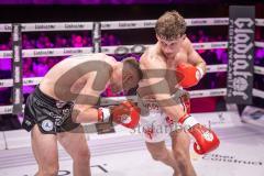 Gladiator Fightnight 2025 -  Festsaal Stadttheater Ingolstadt; WKU Profi-Europameistertitel bis 72,5 kg! Im Rampenlicht: Albijon Morina vs. Mateusz Janik. Sieger nach Punkten Albijon Morina