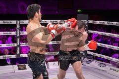 Gladiator Fightnight 2025 -  Festsaal Stadttheater Ingolstadt; WKU Weltmeisterschaft bis 81 kg: Joilton Lutterbach vs. Renato Ferrara. Sieger Lutterbach durch Abbruch