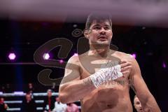 Gladiator Fightnight 2025 -  Festsaal Stadttheater Ingolstadt; WKU Weltmeisterschaft bis 81 kg: Joilton Lutterbach vs. Renato Ferrara. Sieger Lutterbach durch Abbruch