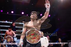 Gladiator Fightnight 2025 -  Festsaal Stadttheater Ingolstadt; WKU Weltmeisterschaft bis 81 kg: Joilton Lutterbach vs. Renato Ferrara. Sieger Lutterbach durch Abbruch